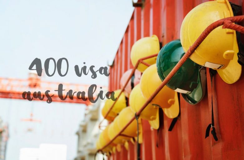 400 visa australia helmets on a container